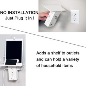 Wall Power Socket with Surge Protector ETL cETL Passed 4 Outlets 2USB Night