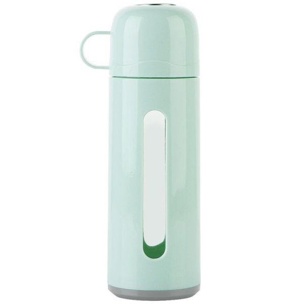 Buy Unbreakable Plastic Cover Portable Glass Water Bottles With Drink Cup at wholesale prices
