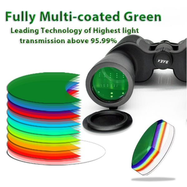 7x50mm Binocular Telescope HD Clear Vision Antiskid Telescope With FMC