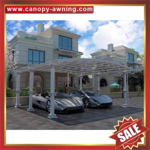 luxury rome style backyard polycarbonate aluminium park double cars shelter