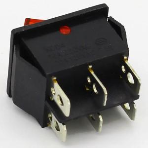 Brass spare parts 6 pins rocker switch with lamp