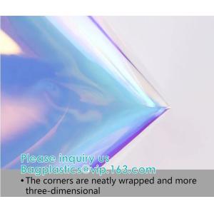 Reflective laser PU leather bag, Iridescent Tote, Fashion Holographic Handbag,