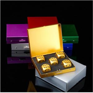 Portable Round 16mm Color Metal Dice Set Creative Leisure Aluminum Alloy Dice