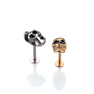 Surgical Steel Skull Cartilage Earring tragus helix piercing labret piercing