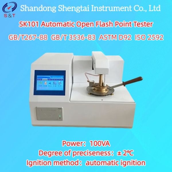 LCD Display Automatic Open Flash Point Tester RT ～ 400℃ Forced Air Cooling ASTM