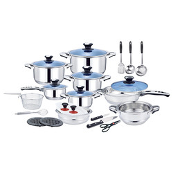 Different Piece Non Stick Cookware Set Wholesale 25pcs 30pcs Stainless Steel Pot