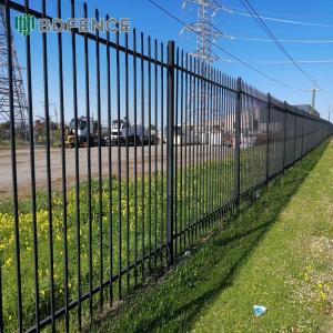 6Ftx8Ft Garden Black Metal Fences Anti Rust Galvanized Steel Fence