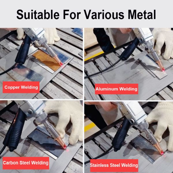 Portable Handheld Fiber Laser Machine , Aluminium Stainless Steel Wire Mesh Welder