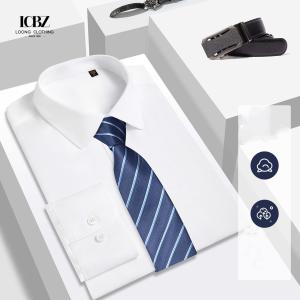 Men's Formal White Dress Shirts with French Cuffs and Full Sleeves in Casual