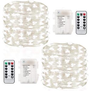 Party Battery Operated Christmas Lights With Remote Waterproof White Fairy