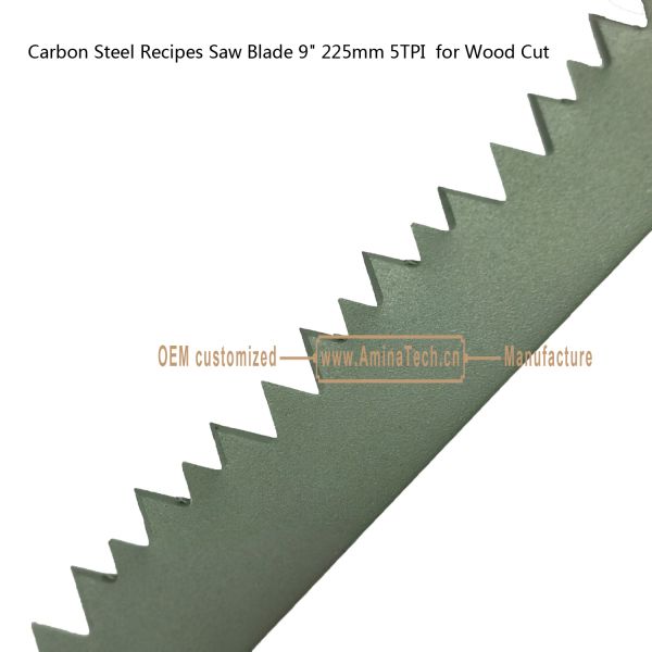 Carbon Steel Recipes Saw Blade 9" 225mm 5TPI for Wood Cut,Reciprocating