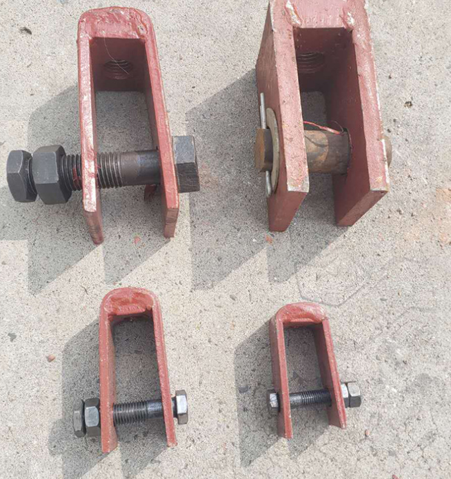 Q235 508mm Shift Spring Hanger Supports Connecting U-Shaped Ears