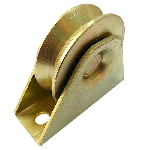 Zinc Plated Sliding Gate Wheel V Grooved With Double Internal Bracket
