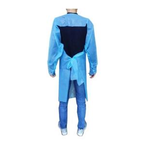 Personal Protective CPE Disposable Blue Lab Coats Gowns With Sleeves