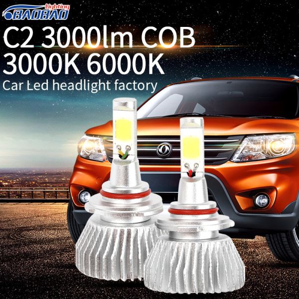 Buy C6 3000LM No Fan mini car led headlight at wholesale prices