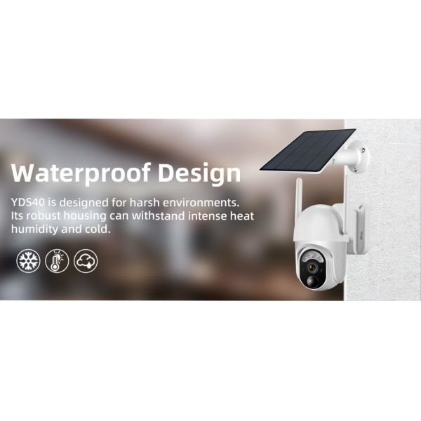 Outdoor Security 3G 4G PTZ Camera Pan Tilt 5W Solar Panel Surveillance Camera Wireless