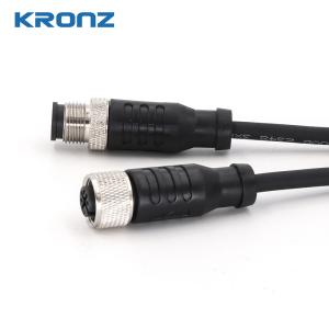 M12 Circular Connector 4A 3 Pin IEC 61076-2-101 IP67 Straight Cable for Sensors