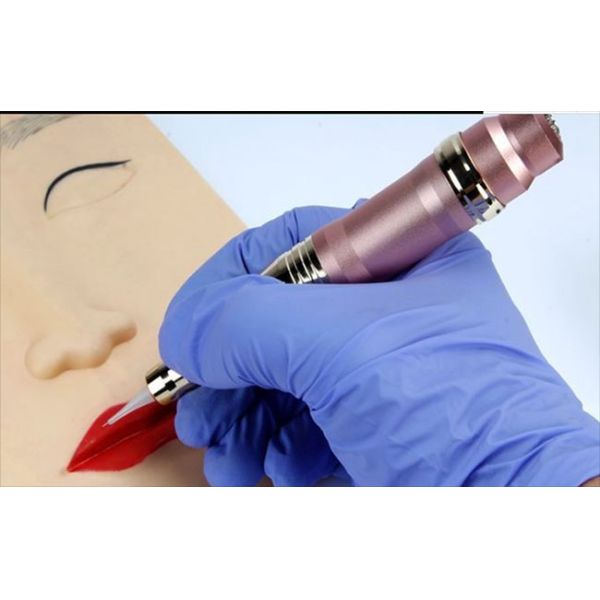 10V Gold Rotary Makeup Tattoo Machine / Semi Permanent Makeup Pen For Eyebrow And Lip