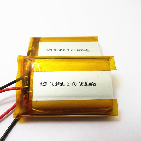 1800mah 3.7 Volt Lithium Polymer Battery 103450 With Protection Circuit