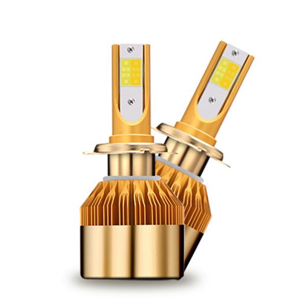 White Gold Color 12V 10000LM H4 H7 H1 H8 H9 H11 Led Car Headlight 3000K 6000K Dual Color Led Headlamp Auto Bulbs