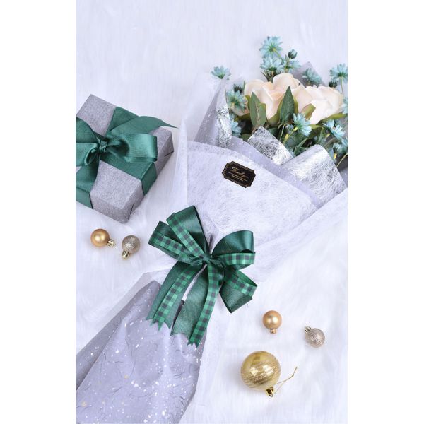 Beautiful Luxury Gift Wrapping 38mm Printed Wired Ribbon Merry Christmas ribbon custom ribbon for gift packing