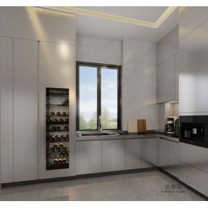 Fadior U-Shaped Original Stainless Steel Color Kitchen Cabinet With Wine Storage