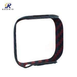 Black Twill Apple Watch Ultra 49mm Customized Logo Carbon Fiber Watch Cases