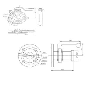 Sanbitary Aseptic Sampling Valve Flange Widdop Butterfly Valve For Water Tank