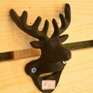 Home Decor Deer Head Brown Rust Cast Iron Bottle Opener