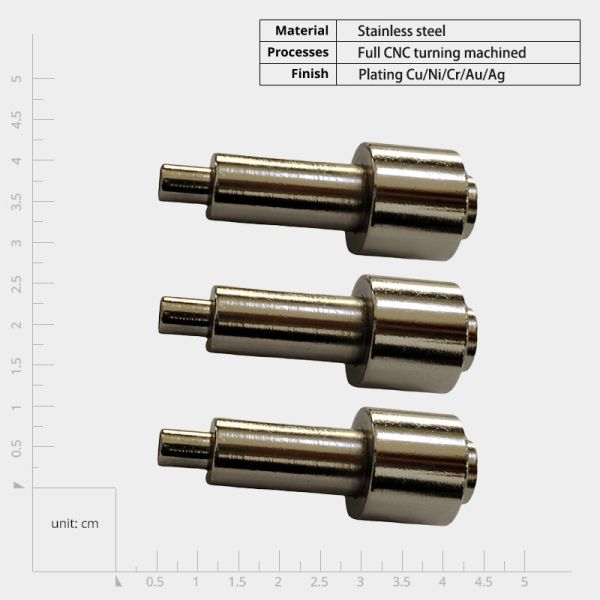 Precision Machined CNC Turning Parts Copper Alloy Plating Cu/Ni/Cr/Au/Ag Finish