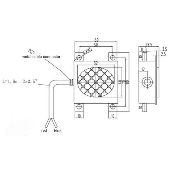ABS Acrylic Elevator Spare Parts Comb Lighting WECO LED 08 E With CE Approved