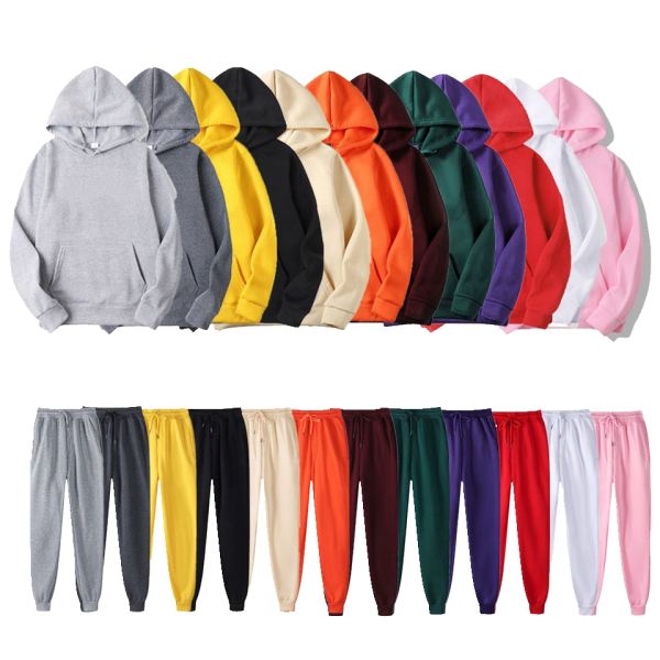 High Quality 100% Polyester Heat Transfer Tracksuit Hoodie Custom Design Plain Men Sweatsuit Sets for Sublimation