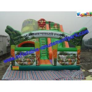 Quality Waterproof Rent Inflatable Slide , Jungle Big Inflatable Slide Slip For Children for sale