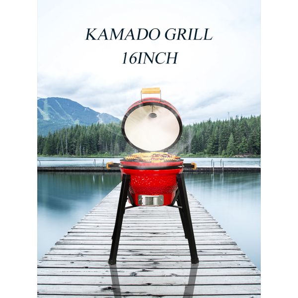 Kimstone Outdoor Ceramic Charcoal Commercial Bbq Grill Spit Rotisserie Grill Home and Garden BBQ