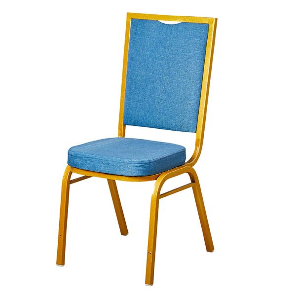 Stacked banquet chairs showing space-saving design