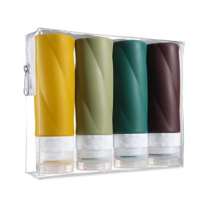 Braid Shape Refill Squeeze Silicone Travel Bottles 90ml For Toiletries