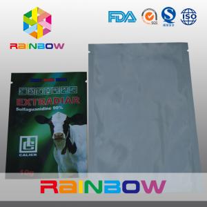 Flat three sides sealed mylar foil zipper with hange hole