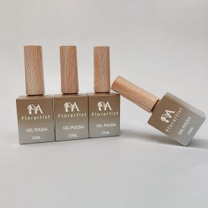 Manufacturer Low Price Uv Gel Nail Polish Bottle with Wooden Bamboo Cap