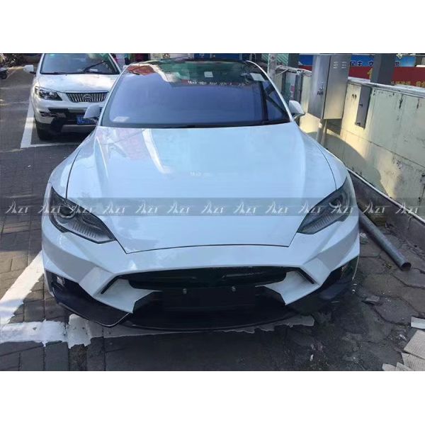 Selling Model S Body Kit Carbon Fiber Front and Rear Bumper Side Skirts Spoiler for Tesla Model S