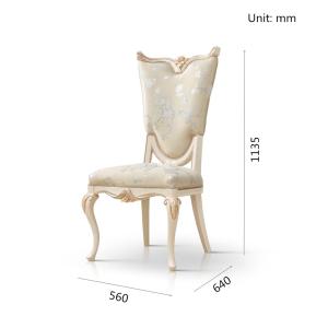 Latest Design Classic European Style High Back Wooden Dining Chair
