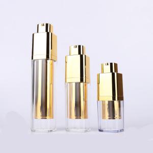 Gold Plating Airless Cosmetic Bottles Small Volume