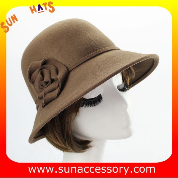 Vintage hot sale mid brim hats wholesale for ladies,100% Australia wool felt hats factory