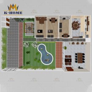 Insulated Sandwich Panel Prefab Light Steel Frame Office House