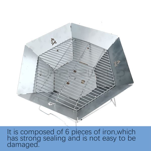 Outdoor Camping Fire Pit Charcoal Stove for Garden Picnic and Hiking Accessories