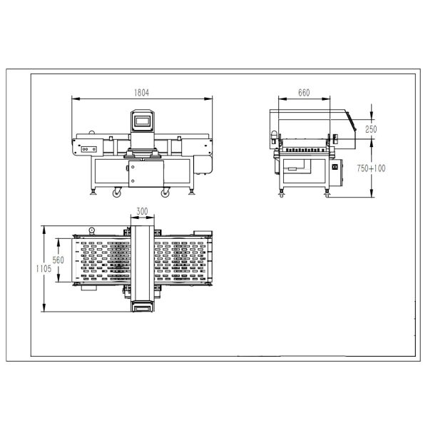 Automatic Conveyor Belt Metal Detector For Food Industry