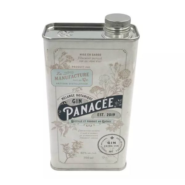 Rectangular Stainless Steel Vodka Can Wine Bottle Alcohol Container Spirits