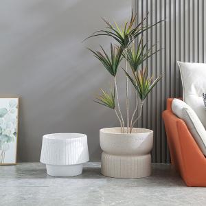 Chic Fiber Clay Planter Elevate Your Plant Display with Minimalist Design