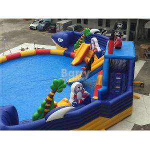 Summer Sharp Inflatable Water Park , Crocodile Island Inflatable Water Slide