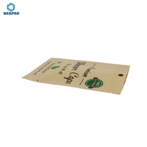 China Flexo Printing Kraft Stand Up Biodegradable Coffee Bags on sale