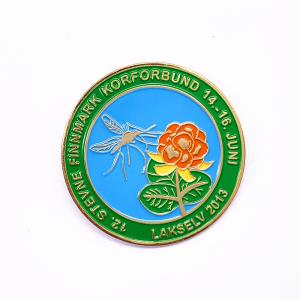 Flowers Logo Soft Enamel Lapel Pins , Size Custom Die Struck Pins